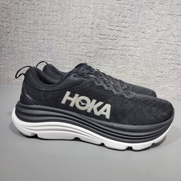 Hoka One One Gaviota 5 Women's Size 9B US Black Running Shoes 1134235 BWHT - Picture 5 of 10